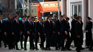 Leicester City players arrive to owner Thai businessman Vichai Srivaddhanaprabha's funeral in Bangkok,