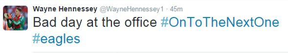 Wayne Hennessey tweet