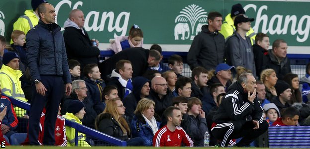 Francesco Guidolin (right) and Roberto Martinez