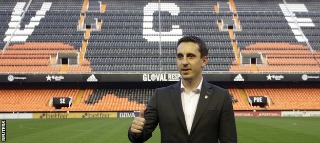 Gary Neville unveiled as the new Valencia coach