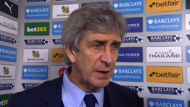 Manchester City manager Manuel Pellegrini