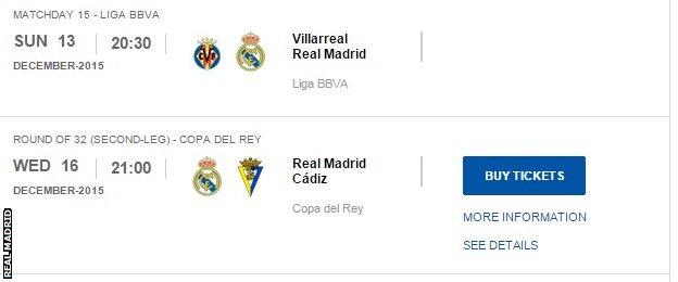 Real Madrid website