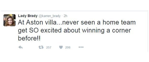 Karen Brady tweet