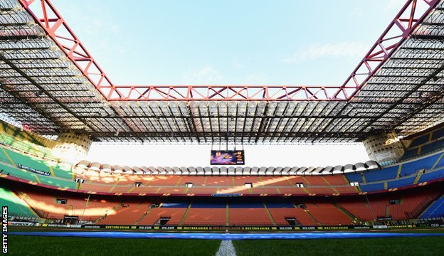 The San Siro Stadium in Milan