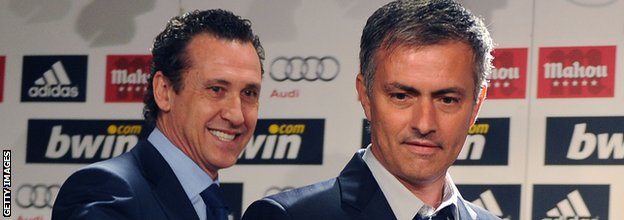 Jorge Valdano and Jose Mourinho