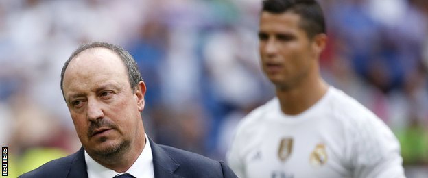 Rafael Benitez and Cristiano Ronaldo